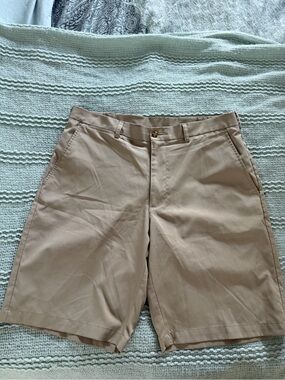 PGA Tour Men's Classic Khaki Flat-Front Shorts